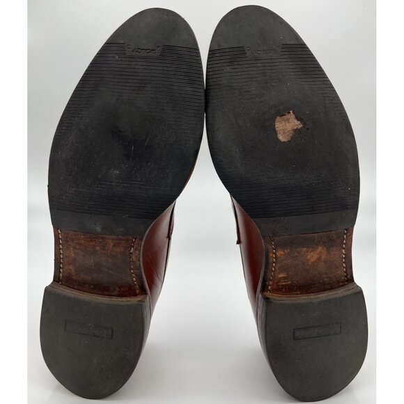 Allen Edmonds Leyland Chili Brown Leather Penny Loafer Dress Shoes Men's 10D - Picture 10 of 11